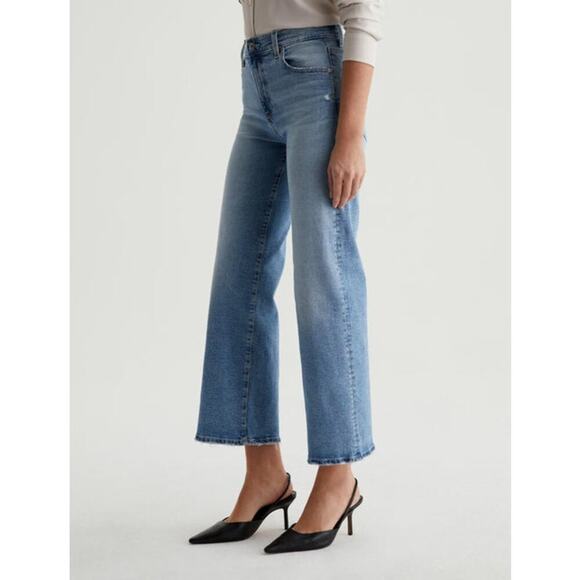 NWT AG Saige Wide Leg Crop High Rise Fit Womens Size 32 - Picture 4 of 16